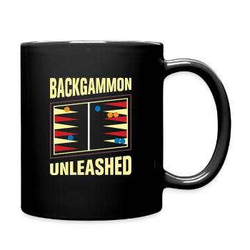 Backgammon Spiel - Tasse einfarbig - Schwarz - Rechts
