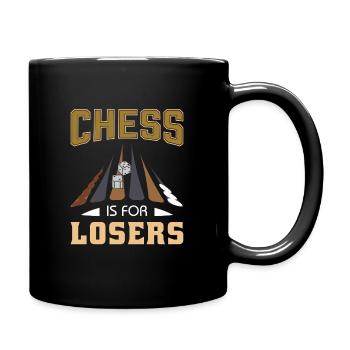 Backgammon Spiel - Tasse einfarbig - Schwarz - Rechts