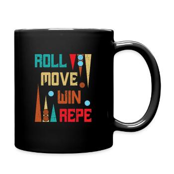 Backgammon Spiel - Tasse einfarbig - Schwarz - Rechts