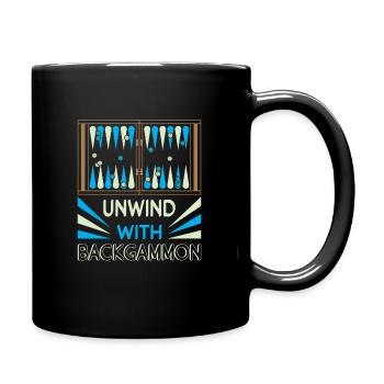 Backgammon Spiel - Tasse einfarbig - Schwarz - Rechts