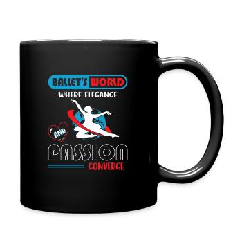 Ballerina Ballett mädchen - Tasse einfarbig - Schwarz - Rechts