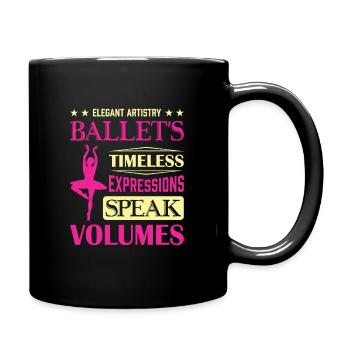 Ballerina Ballett mädchen - Tasse einfarbig - Schwarz - Rechts