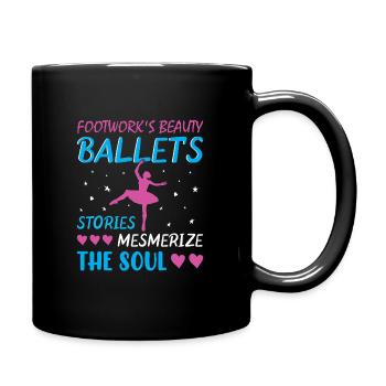 Ballerina Ballett mädchen - Tasse einfarbig - Schwarz - Rechts
