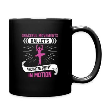 Ballerina Ballett mädchen - Tasse einfarbig - Schwarz - Rechts