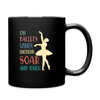 Ballerina Ballett mädchen - Tasse einfarbig - Schwarz - Rechts