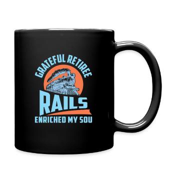 Eisenbahn Zugführer Rente Rentner Zug - Tasse einfarbig - Schwarz - Rechts
