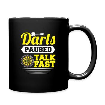 Dart Dartspieler Dartspiel Herren - Tasse einfarbig - Schwarz - Rechts
