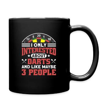 Dart Dartspieler Dartspiel Herren - Tasse einfarbig - Schwarz - Rechts