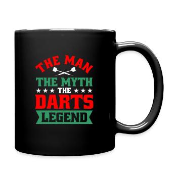 Dart Dartspieler Dartspiel Herren - Tasse einfarbig - Schwarz - Rechts