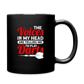 Dart Dartspieler Dartspiel Herren - Tasse einfarbig - Schwarz - Rechts