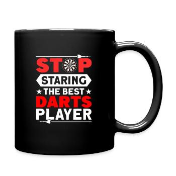 Dart Dartspieler Dartspiel Herren - Tasse einfarbig - Schwarz - Rechts