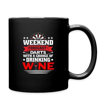 Dart Dartspieler Dartspiel Herren - Tasse einfarbig - Schwarz - Rechts