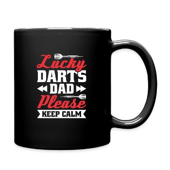 Dart Dartspieler Dartspiel Herren - Tasse einfarbig - Schwarz - Rechts