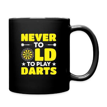 Dart Dartspieler Dartspiel Herren - Tasse einfarbig - Schwarz - Rechts
