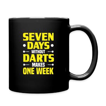 Dart Dartspieler Dartspiel Herren - Tasse einfarbig - Schwarz - Rechts