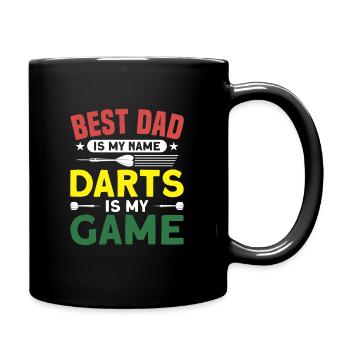 Dart Dartspieler Dartspiel Herren - Tasse einfarbig - Schwarz - Rechts