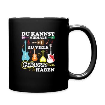 Gitarre Spruch Band Musikinstrument E-Gitarre - Tasse einfarbig - Schwarz - Rechts