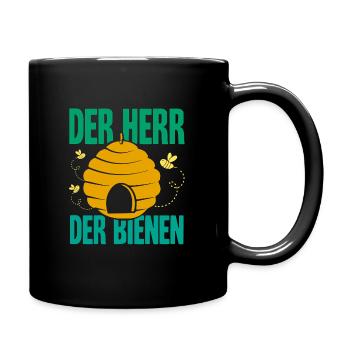 Hobbyimker Imker Bienen Flüsterer Imkern Honig - Tasse einfarbig - Schwarz - Rechts