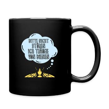 Imker Bienenzüchter Spruch Bienenliebhaber Imkerei - Tasse einfarbig - Schwarz - Rechts