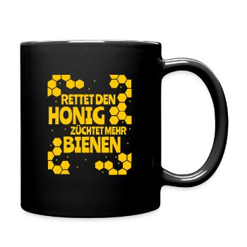Hobbyimker Imker Bienen Flüsterer Imkern Honig - Tasse einfarbig - Schwarz - Rechts