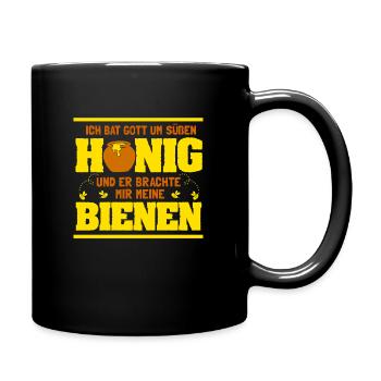 Biene Imker Geschenk Honig Honig Dealer Hobby - Tasse einfarbig - Schwarz - Rechts