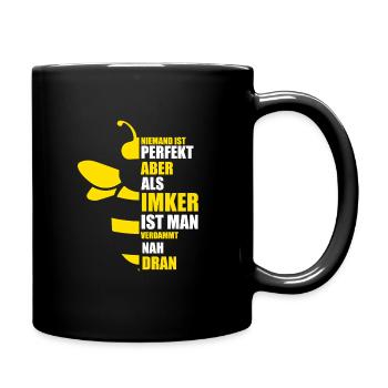 Hobbyimker Imker Bienen Flüsterer Imkern Honig - Tasse einfarbig - Schwarz - Rechts