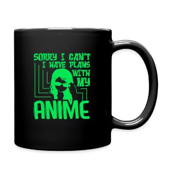 Anime Manga Otaku Kawaii Japan Cosplay Comic - Tasse einfarbig - Schwarz - Rechts