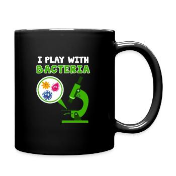 Biologist Shirt Biology Microscope Laboratory Gift - Full Colour Mug - black - Right