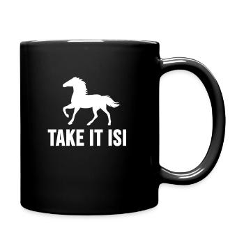 Islandpferd Shirt Isländer Islandpony Geschenk - Tasse einfarbig - Schwarz - Rechts