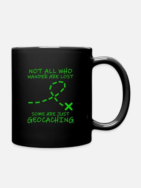 Geocaching Shirt Geocacher Gps Geocache Geschenk - Tasse einfarbig - Schwarz