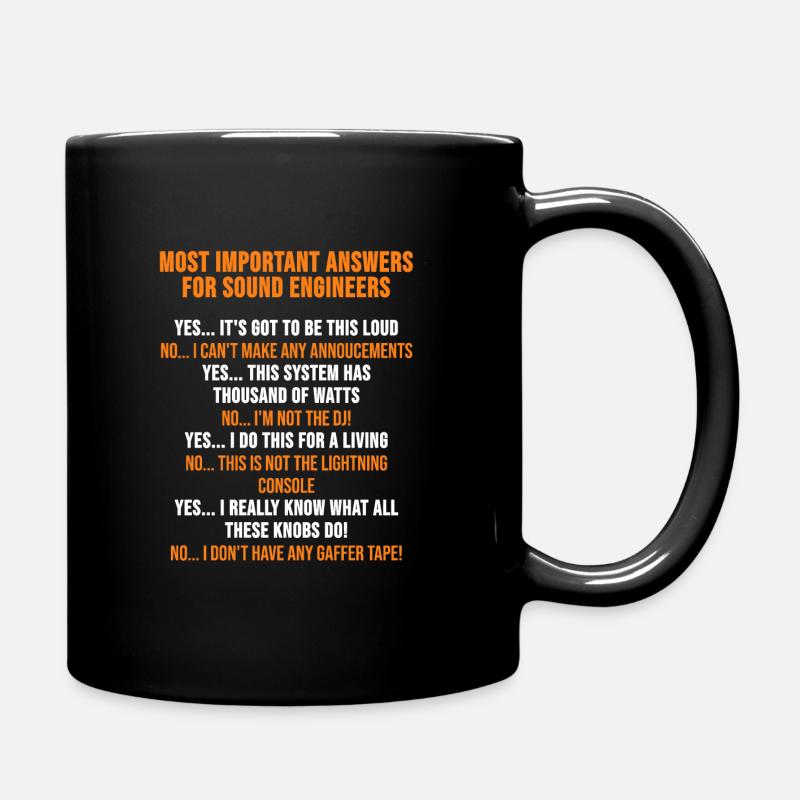 Ingénieur du son ingénieur du son cadeau - Mug uni - noir