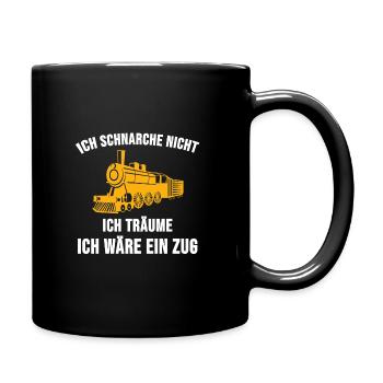 Lokführer Modellbauer Zug Spruch Lustige Geschenk - Tasse einfarbig - Schwarz - Rechts