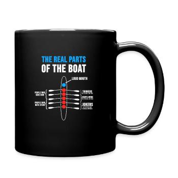 Rudern Ruderer Ruderboot Trainer Spruch Geschenk - Tasse einfarbig - Schwarz - Rechts