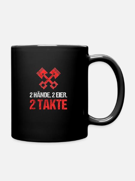 Moped Mofa Rollerfahrer Roller Witziges Geschenk - Tasse einfarbig - Schwarz