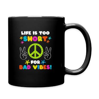 Hippie Festival Party Peacezeichen Funny Gift - Full Colour Mug - black - Right