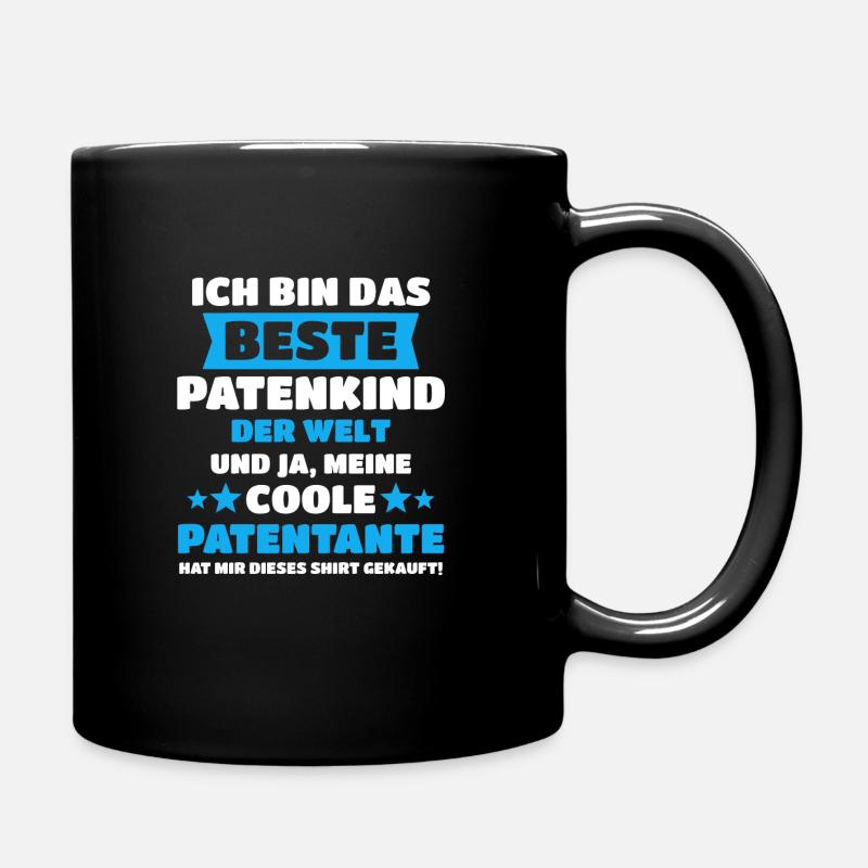 Patenkind Patentante Pate Geburt Geschenk - Tasse einfarbig - Schwarz