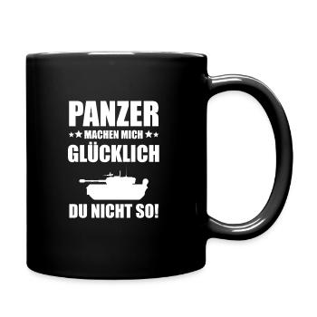 Panzer Panzerfahrer Militär Soldat Geschenkidee - Tasse einfarbig - Schwarz - Rechts