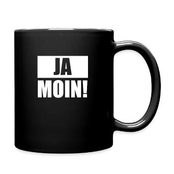 Ja Moin Ehre Shirt Ostfriesland Strand Geschenk - Tasse einfarbig - Schwarz - Rechts