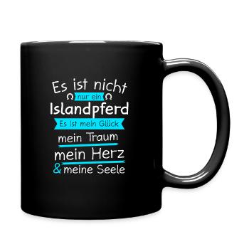 Islandpferde Isländer Island Reiter Tölt Geschenk - Tasse einfarbig - Schwarz - Rechts