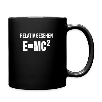 E mc2 Physik Phyiker Wissenschaft Spruch Geschenk - Tasse einfarbig - Schwarz - Rechts