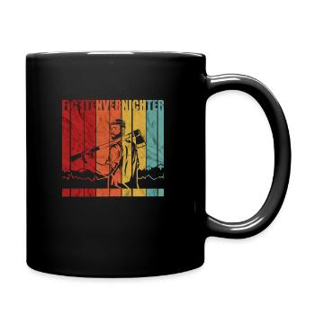 Förster Forstwirt Forstwirte Kettensäge Geschenk - Tasse einfarbig - Schwarz - Rechts