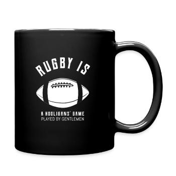 Rugby spielen Gentlemen Sport - Tasse einfarbig - Schwarz - Rechts