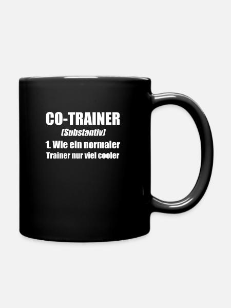 Co-Trainer Trainer Fußballtrainer Geschenk - Tasse einfarbig - Schwarz