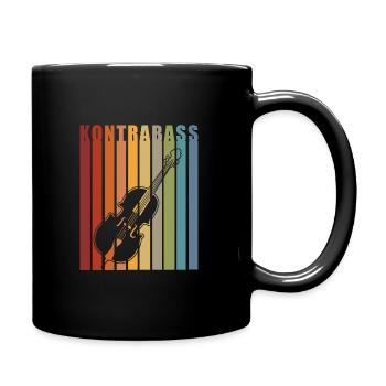 Kontrabass Orchester Big Band Musik Geschenk - Tasse einfarbig - Schwarz - Rechts