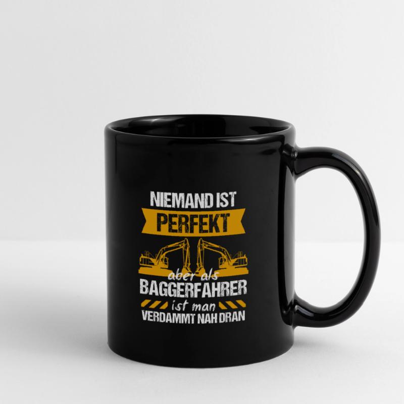 Bagger Baggerfahrer Baggern Geschenk Tasse einfarbig