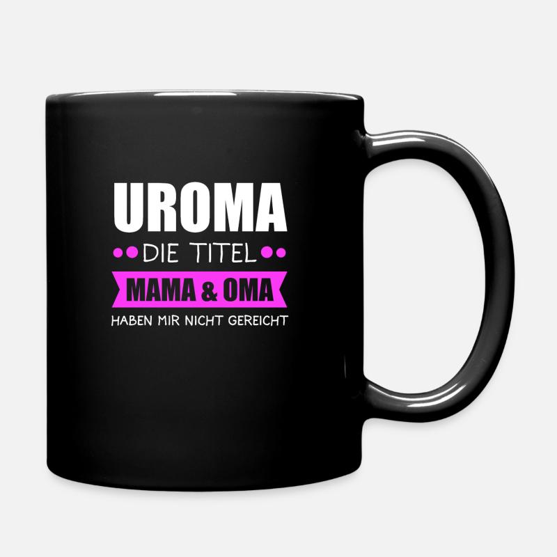 Uroma 2020 Werdende Uroma Urgroßmutter Geschenk - Tasse einfarbig - Schwarz