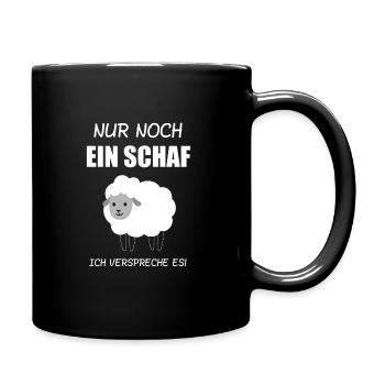 Schaf Schafe Hirte Geschenk & Bauern - Tasse einfarbig - Schwarz - Rechts
