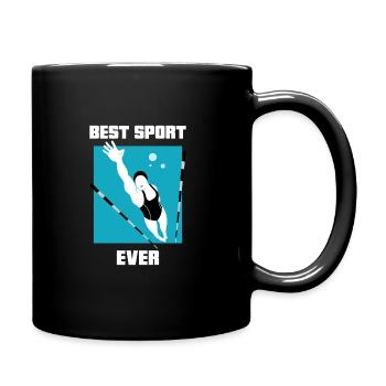 natation - Mug uni - noir - Droite