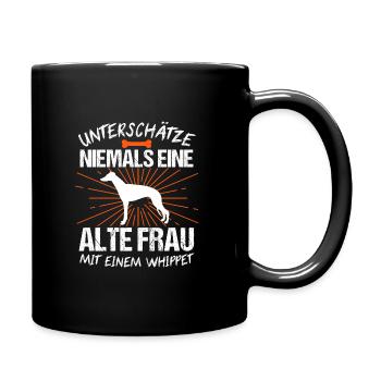 Whippet Hunde Hund Geschenk - Tasse einfarbig - Schwarz - Rechts