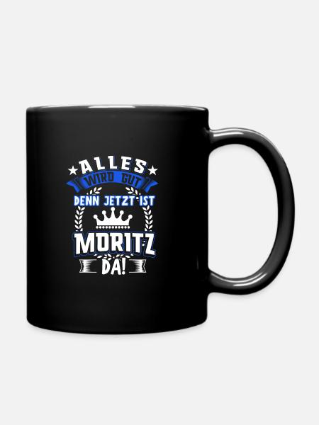 Moritz Name Vorname Geschenk - Tasse einfarbig - Schwarz
